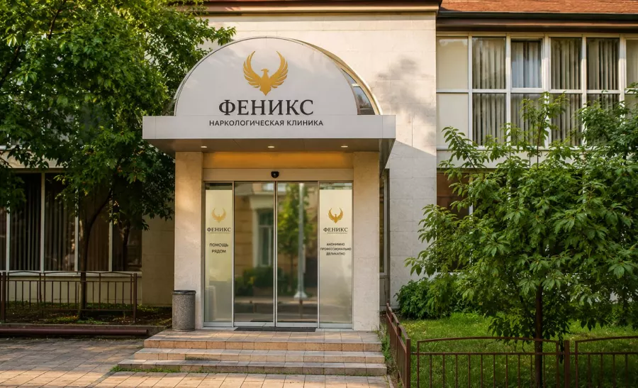Вход в наркологическую клинику «Феникс» в Можге